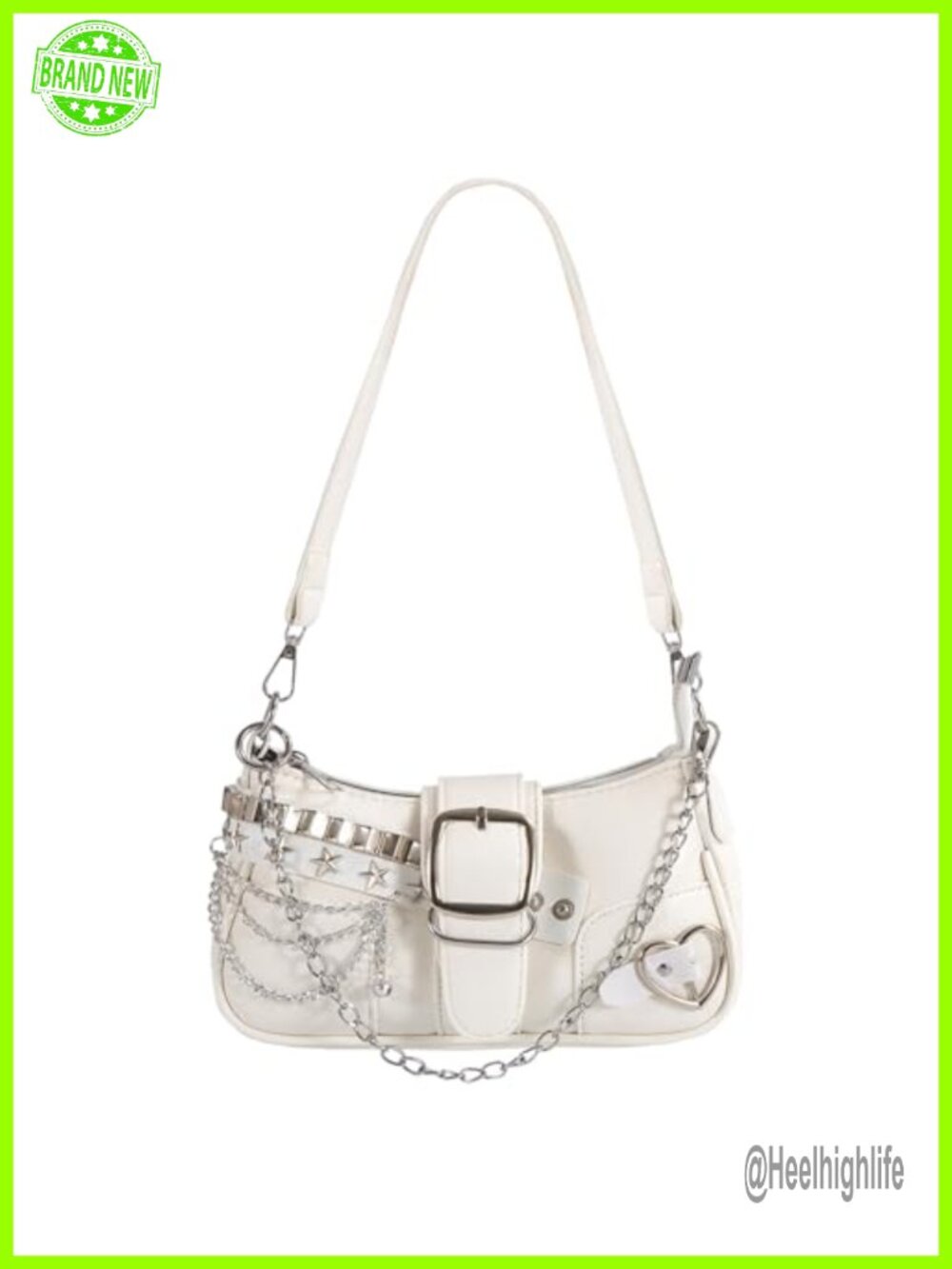 Y2K Star Embroidery Mini Chain Hobo Shoulder Bag Purse for Women